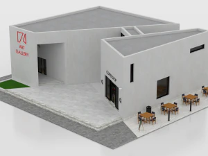 contemporary art gallery 3D Model