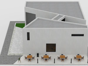 contemporary art gallery 3D Model