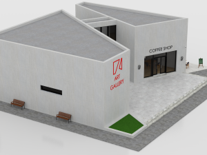 contemporary art gallery 3D Model
