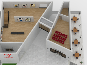 contemporary art gallery 3D Model
