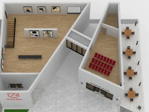 contemporary art gallery 3D Model