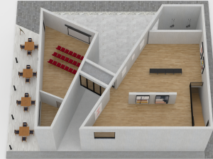 contemporary art gallery 3D Model
