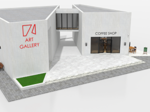 contemporary art gallery 3D Model