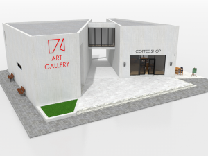 contemporary art gallery 3D Model