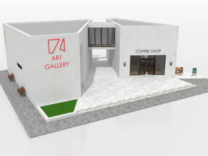 contemporary art gallery 3D Model