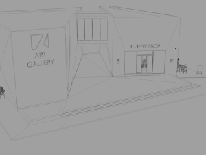 contemporary art gallery 3D Model