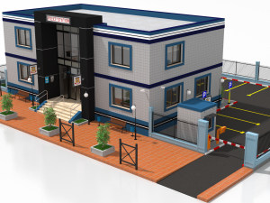 police station Modèle 3D