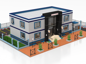 police station Modèle 3D