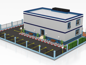 police station Modèle 3D