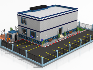 police station Modèle 3D