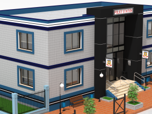 police station Modèle 3D