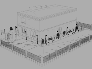 police station Modèle 3D