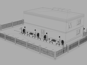 police station Modèle 3D