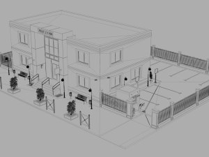 police station Modèle 3D