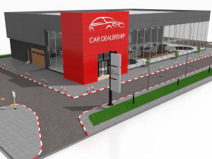 कार शोरूम 3D मॉडल