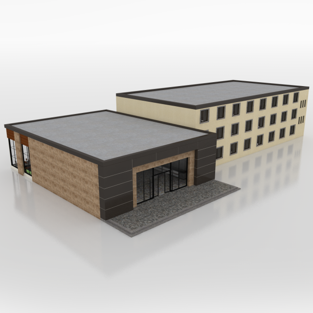 hotel 3D मॉडल .c4d .max .obj .3ds .fbx .stl .blend 