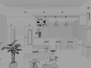 cafeteria 3D Model