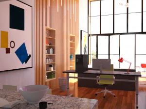 dubleks evin i&ccedil; kısmı 3D Model