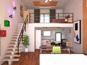 duplex house interior 3Dモデル