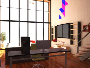 dubleks evin i&ccedil; kısmı 3D Model