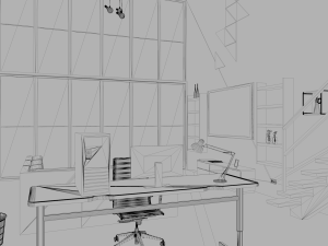 duplex house interior 3Dモデル