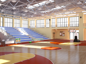 school gymnasium 3D Model