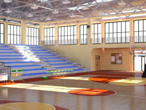 school gymnasium 3D Model