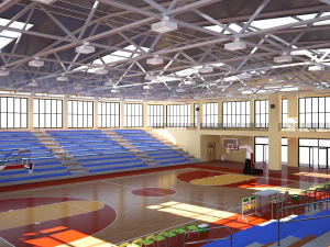 school gymnasium 3D Model