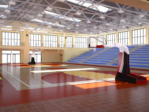 school gymnasium 3D Model
