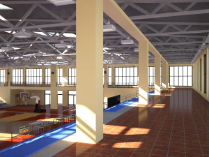 school gymnasium 3D Model