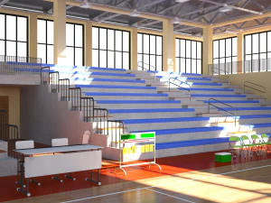 school gymnasium 3D Model