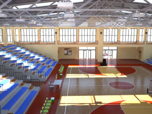 school gymnasium 3D Model
