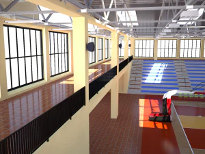 school gymnasium 3D Model
