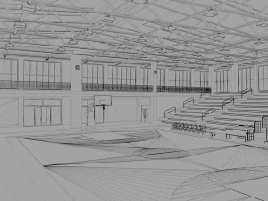 school gymnasium 3D Model
