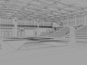 school gymnasium 3D Model