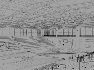 school gymnasium Model 3D