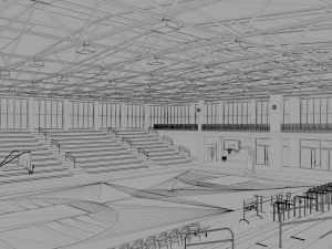 school gymnasium 3D Model