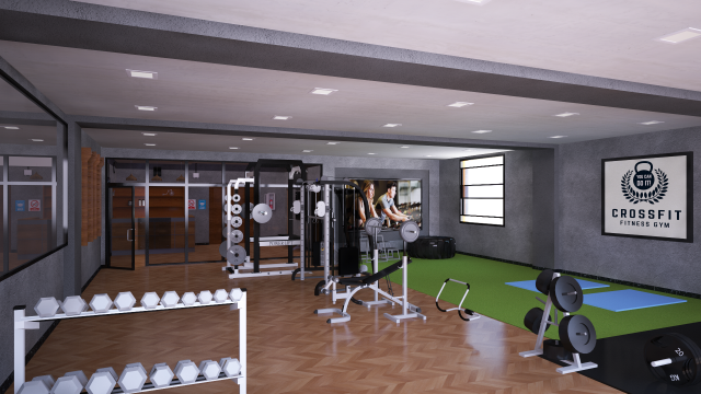 gym interior Modèle 3D .c4d .max .obj .3ds .fbx .stl .blend 