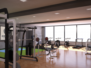 gym interior Modèle 3D