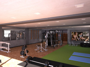 gym interior Modèle 3D