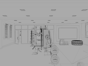 gym interior Modèle 3D