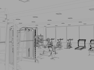gym interior Modèle 3D