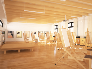 painting studio 3D Model