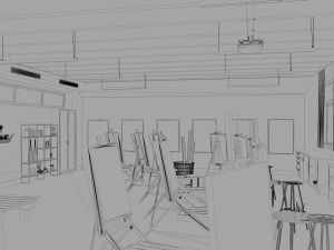 painting studio 3D Model