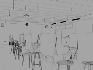 painting studio 3D Model
