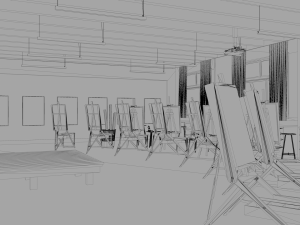painting studio 3D Model