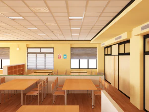 university study room 3D Model