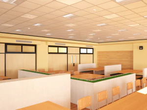university study room 3D Model