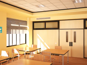 university study room 3D Model