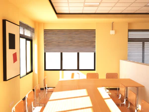 university study room 3D Model